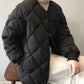 Retro rhombus simple loose casual top jacket