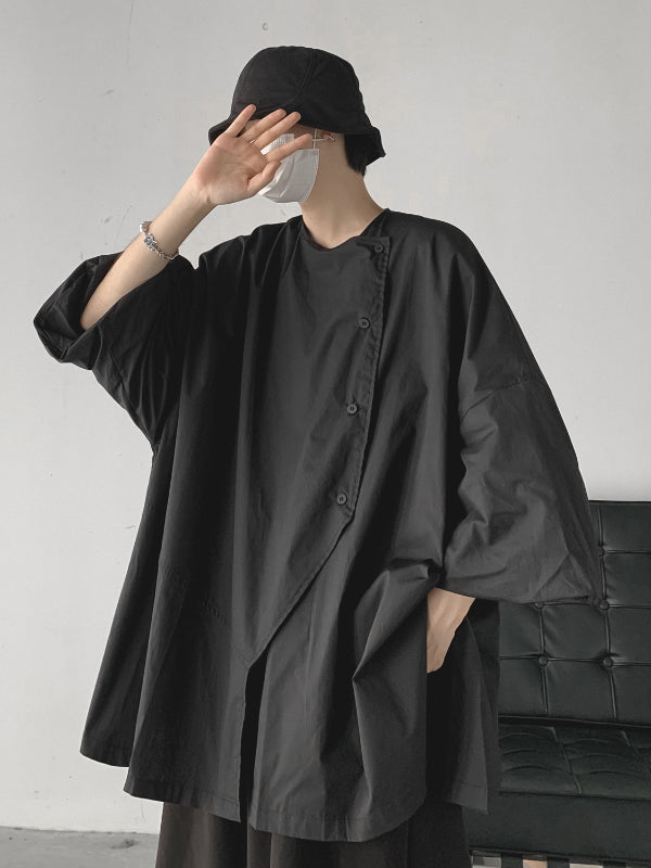Loose Retro Chic Shirt Tops