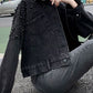 Plus Size Beaded Denim Jacket