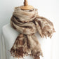 Vintage Tie-Dyed Fringed Scarf