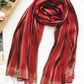 Contrast Colors Striped Light Maturity Silk Scarf&Shawl