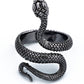 Vintage Asymmetric Silvering Snake Ring