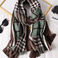 Plaid Printed Warm Sun-Proof Silk Scarf
