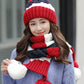 Personality Thickened Solid Hat&Scarf Set