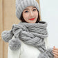 Original Solid Warm Knitting Hat&Scarf Set