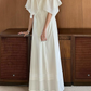 Vintage Preppy Crew Neck Long Dress
