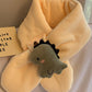 Baby Cute Cartoon Dinosaur Children Solid Color Scarf