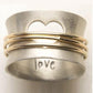 Vintage Heart-Shaped Metal Rings