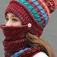 Original Three Pieces Knitting Hat+Mask+Scarf