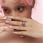 Original Adjustable Heart Shape Zircon Chain Ring