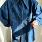 Vintage Large Collar Single Breasted Loose Denim Shirt