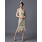 Plus Size Vintage Sequin Tassel Party Evening Dress Style3