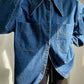 Vintage Large Collar Single Breasted Loose Denim Shirt