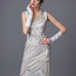 Plus Size Vintage Sequin Tassel Party Evening Dress Style2