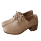 Retro Solid Color Chunky Heel PU High Heel Shoes
