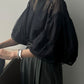Pleated Translucent Top + Suspenders