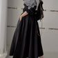 Stand Collar Color Contrast Stitching Patch Short Coat + High Waist Long Skirt Suit