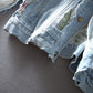 Retro Loose Hollow Hole Embroidered Denim Jacket