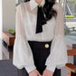 Polka Dot Bell Sleeve Shirt