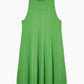 Trendy Pleated A-line Round Neck Dress