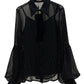Polka Dot Bell Sleeve Shirt