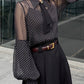 Polka Dot Bell Sleeve Shirt