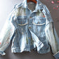 Retro Loose Hollow Hole Embroidered Denim Jacket
