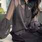Polka Dot Bell Sleeve Shirt