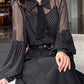 Polka Dot Bell Sleeve Shirt