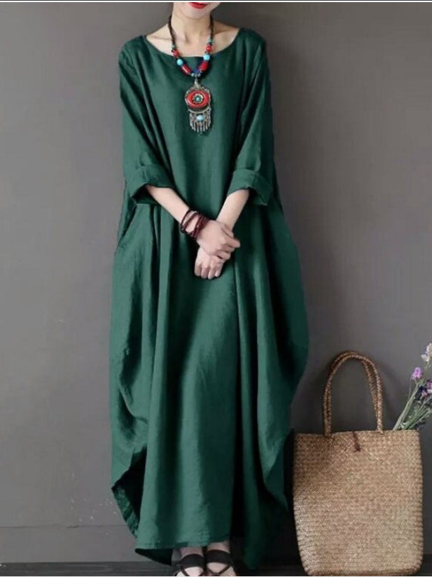 Loose Oversized Cotton Linen Dress