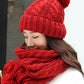 Original Solid Warm Knitting Hat&Scarf Set