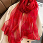 Simple Contrast Color Silk Blended Shawl&Scarf