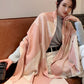 Printed Contrast Color Tasseled Imitation Cashmere Shawl Scarf