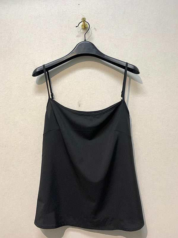 Pleated Translucent Top + Suspenders