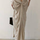 Loose Chic Pleated Front And Rear Dress