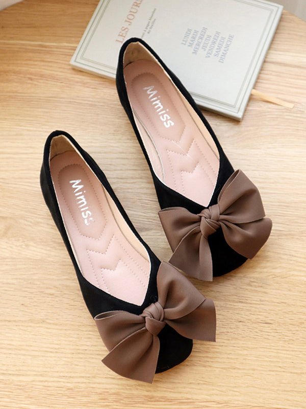 Stylish and Comfortable Bow Soft Soled Flats Shoes