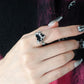 Original Adjustable Solid Color Heart Shape Ring
