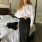 White Inspired Designer Bow Tie(Detachable) Top Shirt Blouse