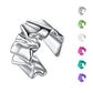 Ruffled Metal Ring/Ear Clip Dual Use Open Ring
