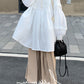 Loose Vintage Stand Collar Long Sleeve Shirt