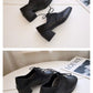 Retro Solid Color Chunky Heel PU High Heel Shoes