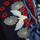 Loose Cape Dolman Sleeve Vintage Embroidered Floral Shirt Top