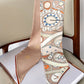 Otiginal Clock Cartoon Printed Silk Scarf