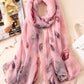 Vacation Boho Floral Sunscreen Silk Scarf