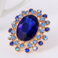 Full Diamond Crystal Glass Open Adjustable Ring