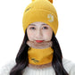 Personality Thickened Solid Hat&Scarf Set