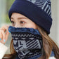 Fashion Knitting Jacquard Keep Warm Scarf&Hat Two Pieces Set