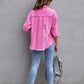 Loose Multicolor Ripped Denim Jacket