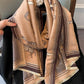 Animal Print Tasseled Imitation Cashmere Shawl Scarf