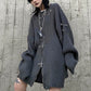 Cool Street Loose Zipper Hollow Round-Neck Long Sleeves Sweater Tops